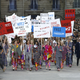 chanel spring 2015 paris fashion week protest